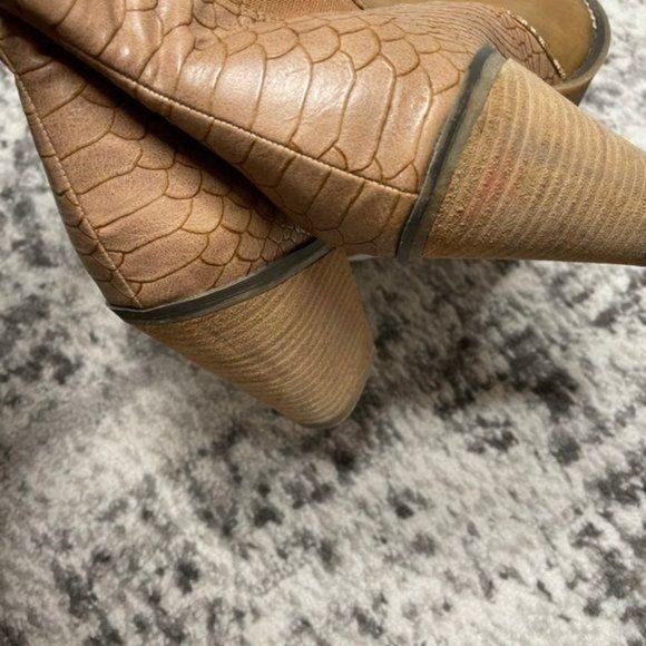 Cato Brown Heeled Booties - Picture 7 of 7
